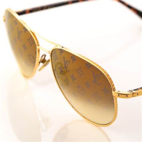 louis vuitton gold plated sunglasses|Louis Vuitton distorted sunglasses.